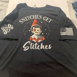 Black Graphic Christmas T-Shirt